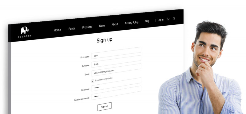 elefont user accounts sign up img
